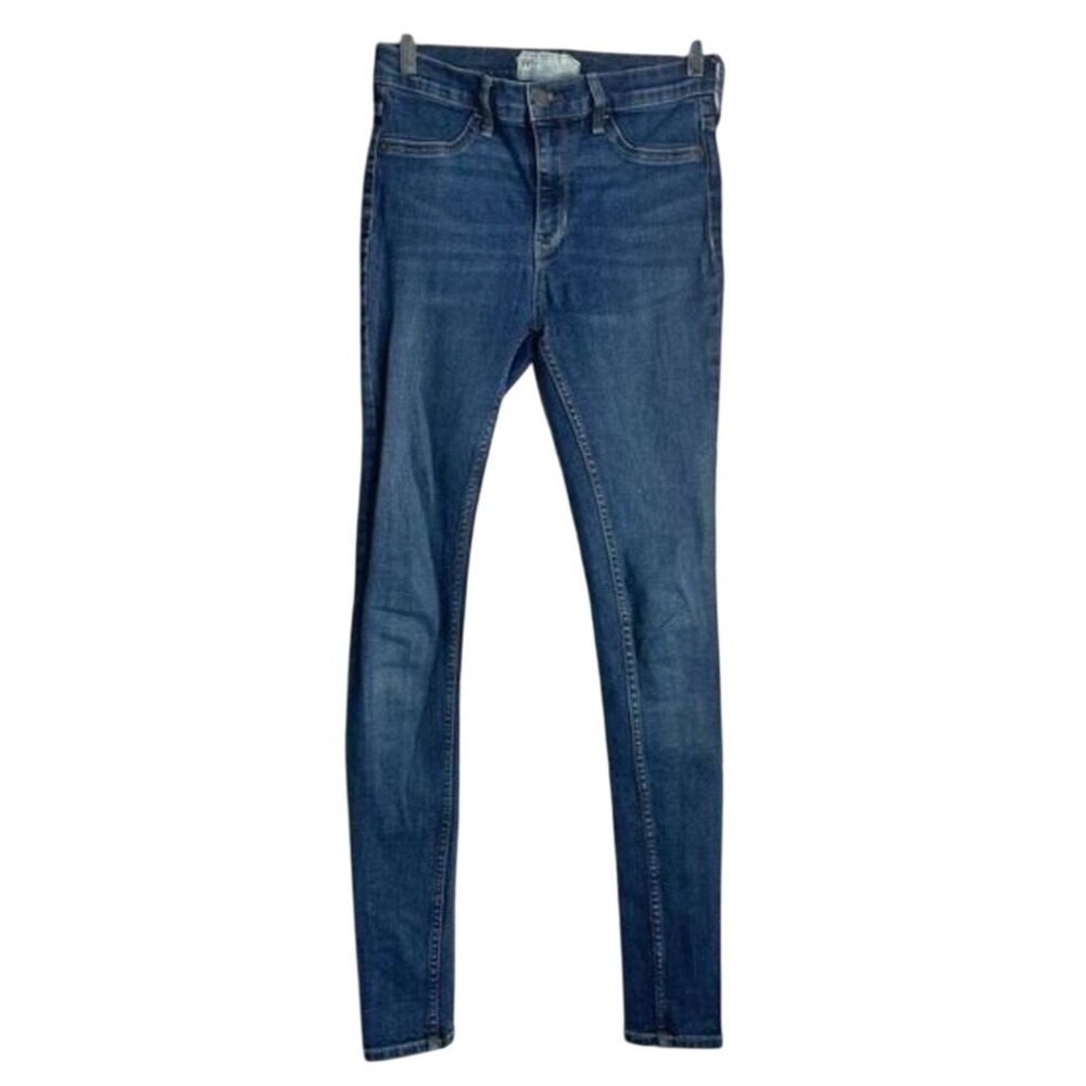 Free People High Rise Skinny Jeans Dark Wash Denim Size 25R‎